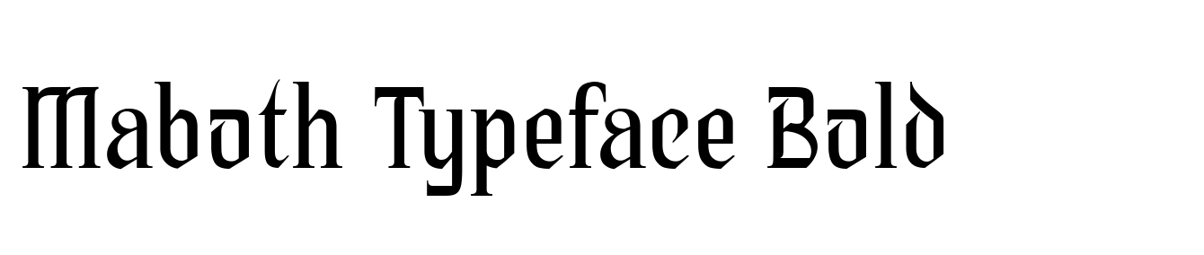 Maboth Typeface Bold